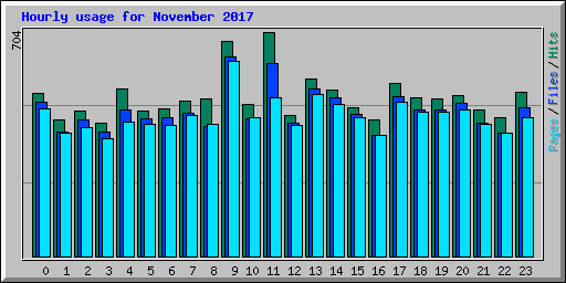 Hourly usage for November 2017